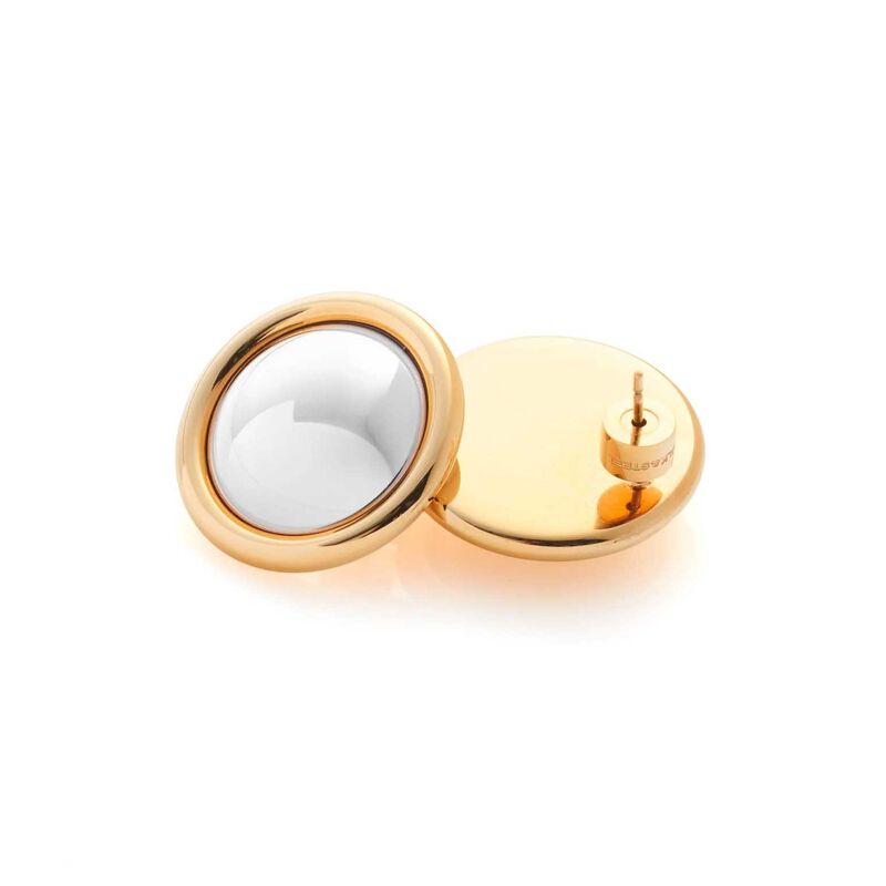 Silk & Steel Globe Two Tone Earrings image number 2